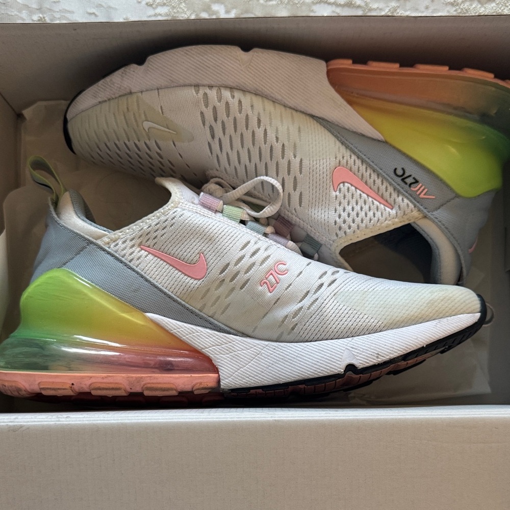 Nike Air Max 270 with Pink and Green Accents